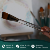 Crystal™ Square Wash Paintbrush | Short Handle | 6808S
